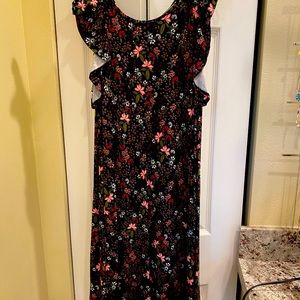 Floral print black Dress